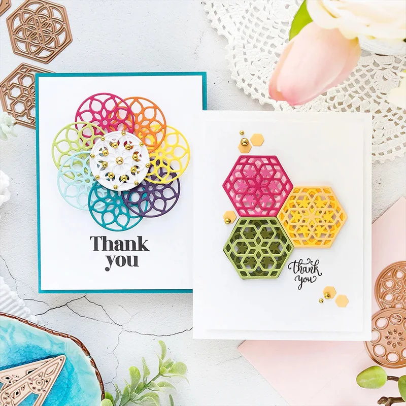 Крафтовая окраска Скрапбукинг полый слой рамка с цветами металла резки штампы