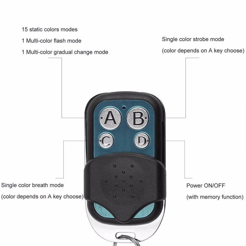 Музыкальное управление 36 LED беспроводной RGB автомобильный мотоцикл свет с умным