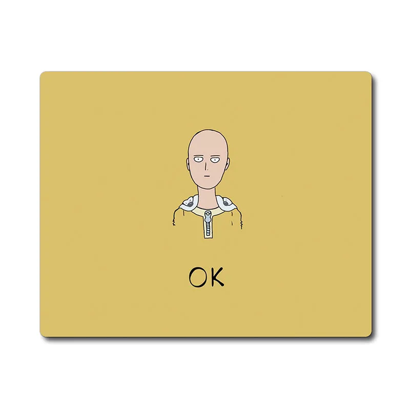 Хумористический портрет Сайтама из one punch man CG плотный тканый Противоскользящий