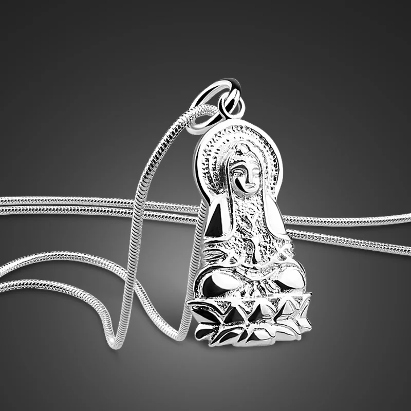 Китайский стиль ожерелье стерлингового серебра 925 мужской/женский подходящие