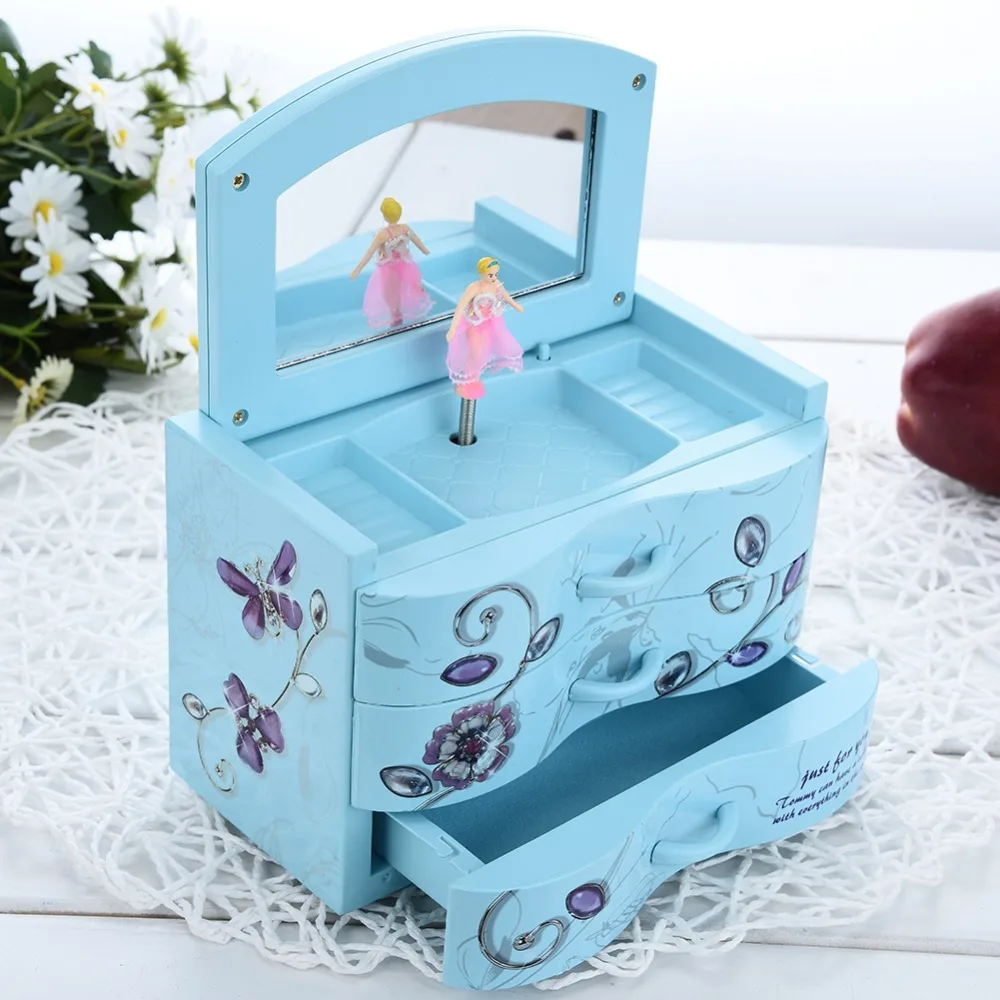 SuNAMCOME Алиса в стране чудес музыкальная шкатулка и зеркало мечта девушка детский