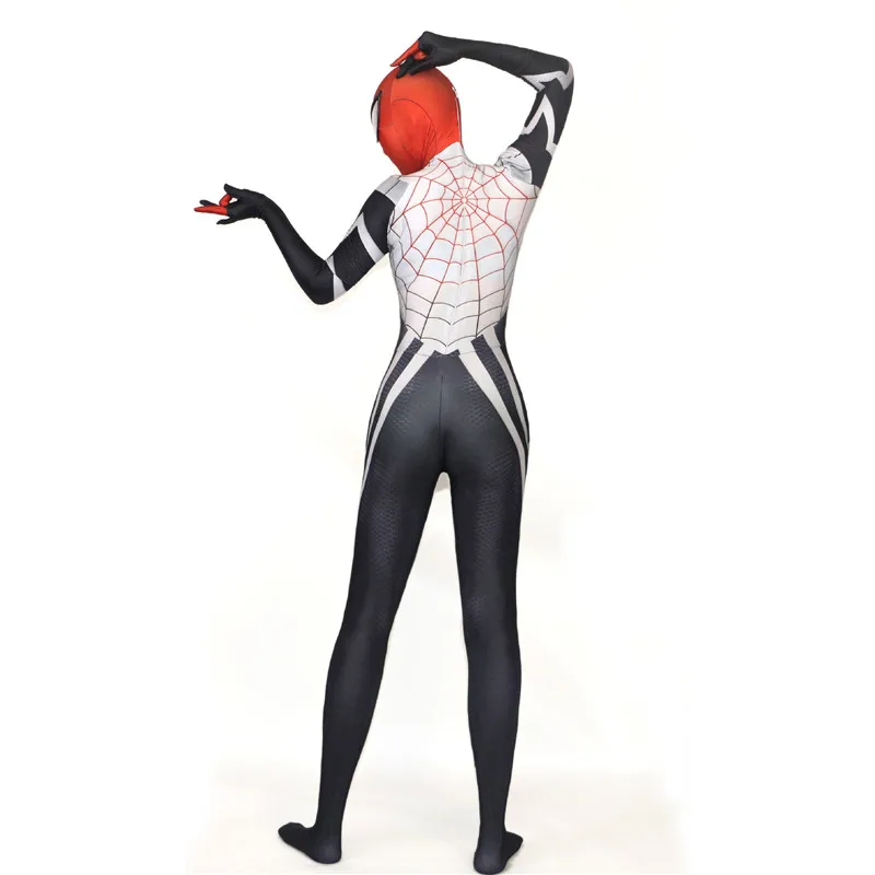 Женский/Детский костюм паук Venom Шелковый Cindy Moon SpiderGirl облегающий Зентаи из