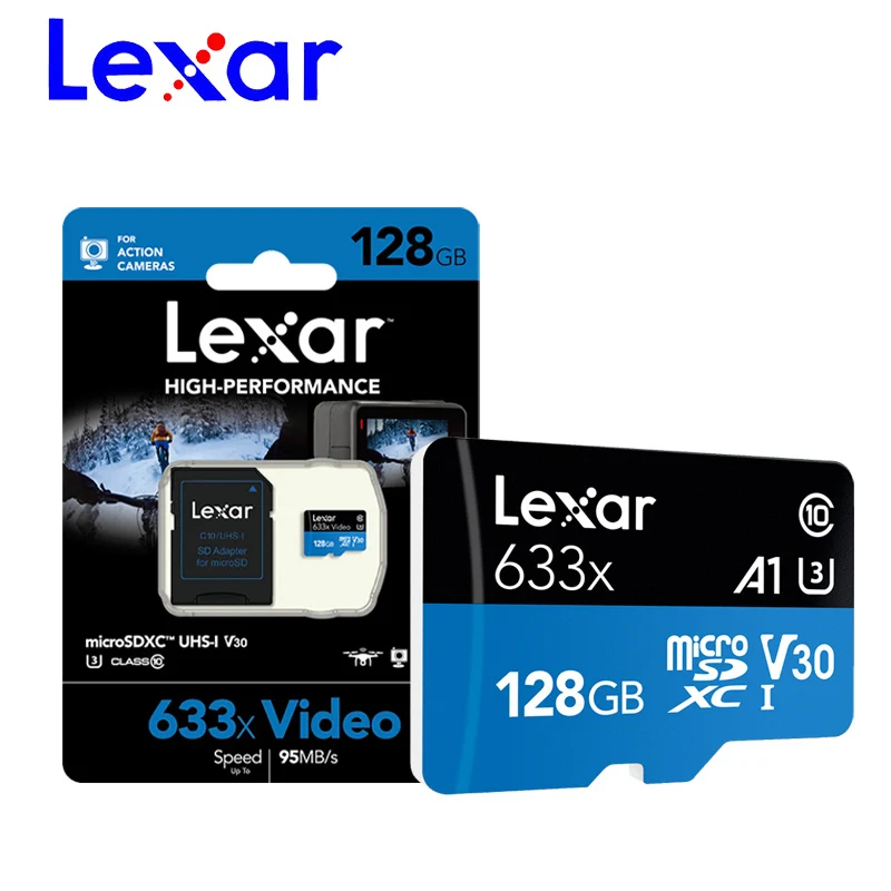 100% оригинальная Micro SD карта lexar 512 ГБ 32 64 Гб 256 128 MicroSD памяти класс 10 TF MicroSDHC UHS-1 для