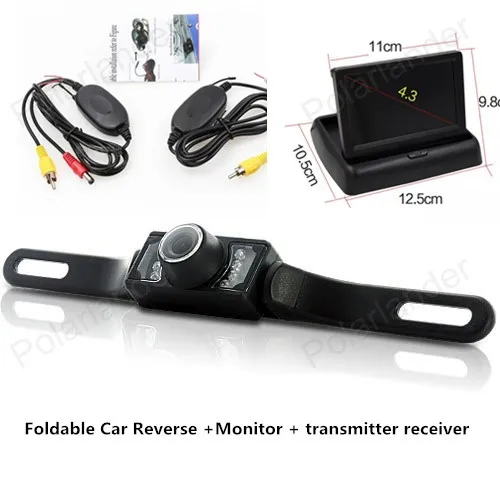 Складной TFT LCD Автомобильный монитор заднего вида ночного видения с CCD