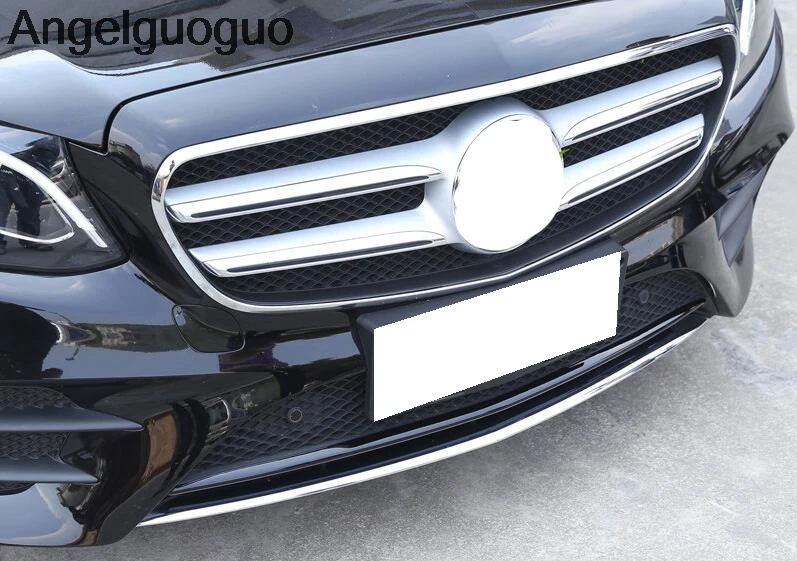 Angelguoguo украшение автомобиля ABS для Mercedes Benz E class Sport W213 E200l E300l E320l передний бампер с блестками аксессуары