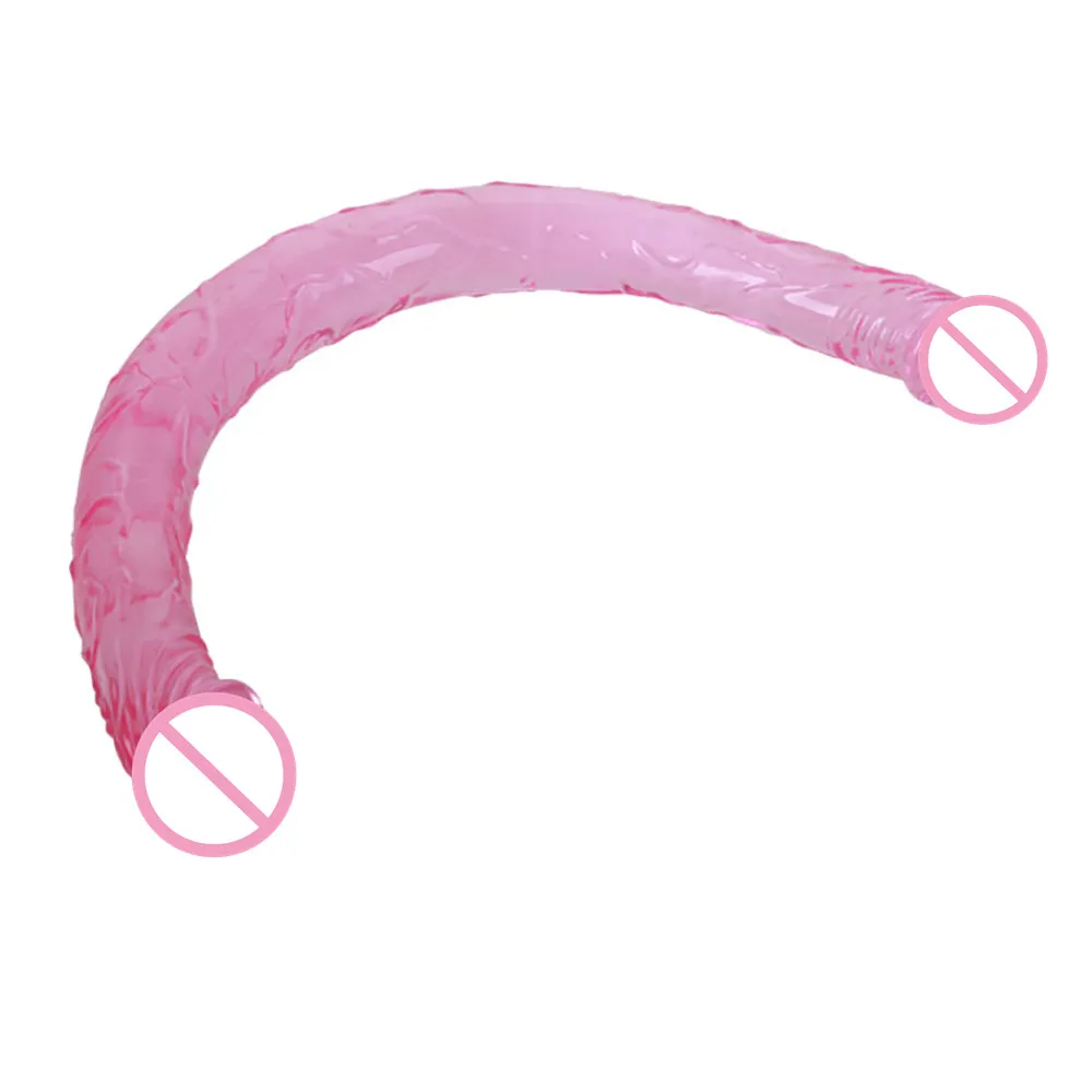 Реалистичный двойной фаллоимитатор большой мягкий гибкий пенис интимные