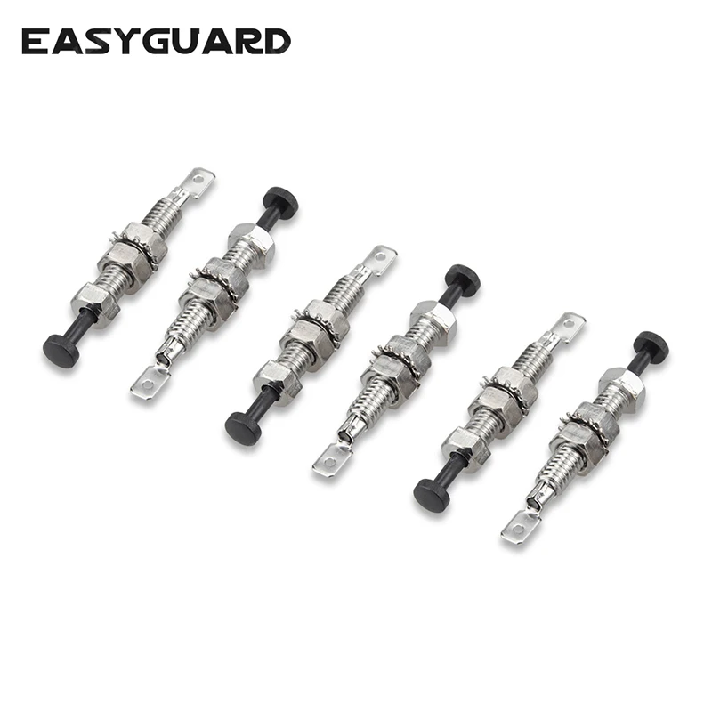 

EASYGUARD 6pcs Universal Car Auto Trunk Bonnet Door Jamb Pin Switch Security Alarm Light Hood Screw