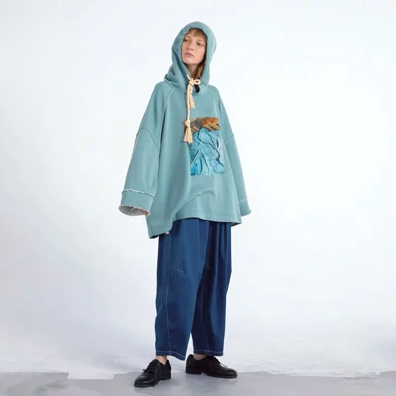 IRINAY086 2019 SS новая коллекция оригинальный дизайн большие женские толстовки|Женские