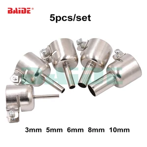 Горячая Распродажа 5 шт.компл. Тепловая пушка сопла Тепловая пушка Набор для пайки для 850 паяльной станции горячего воздуха Высокое качество 100 шт.лот