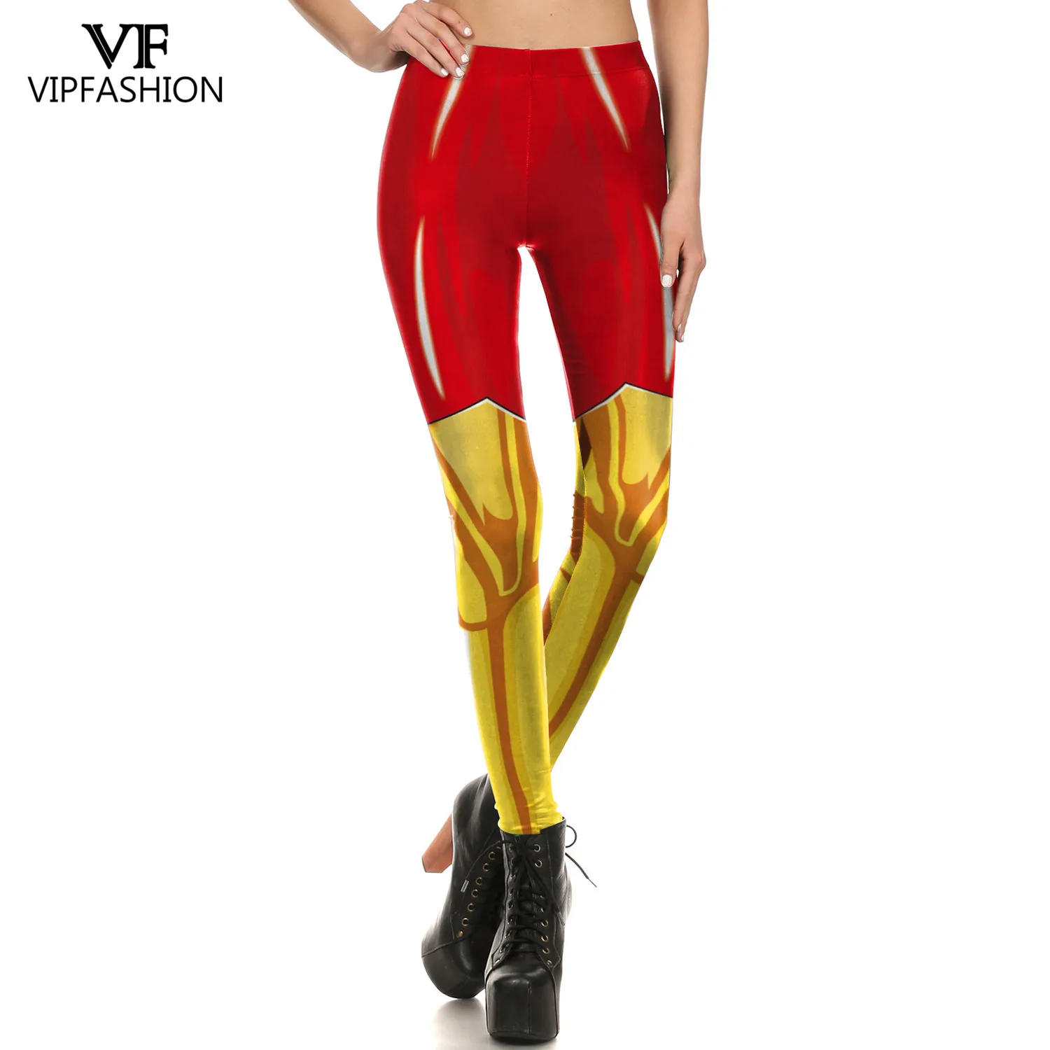 VIP модная новинка Marvel супергерой X-men Rogue косплей 3D Феникс Печатный X-men Battlesuit для женщин Леггинсы Тренажерный Зал Фитнес Леггинсы - Цвет: KDK195803