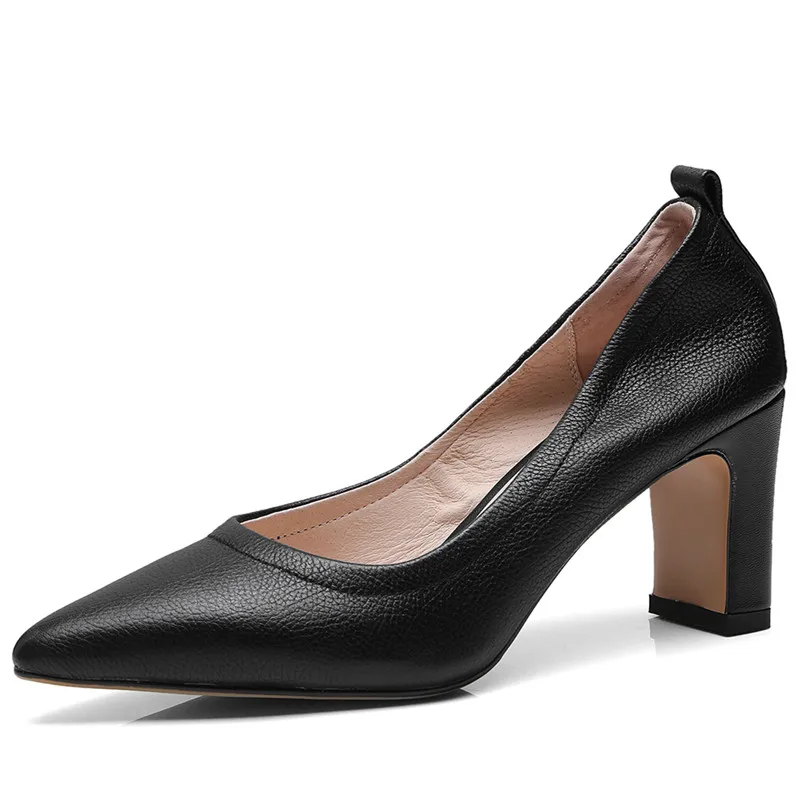 Женские туфли-лодочки FEDONAS классические офисные туфли на высоком каблуке без