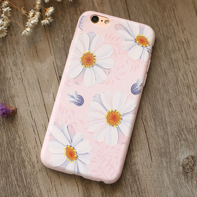 Модный Роскошный чехол с цветочным 3D рисунком для iPhone 6s 6 4 7 дюйма plus 5 сотового