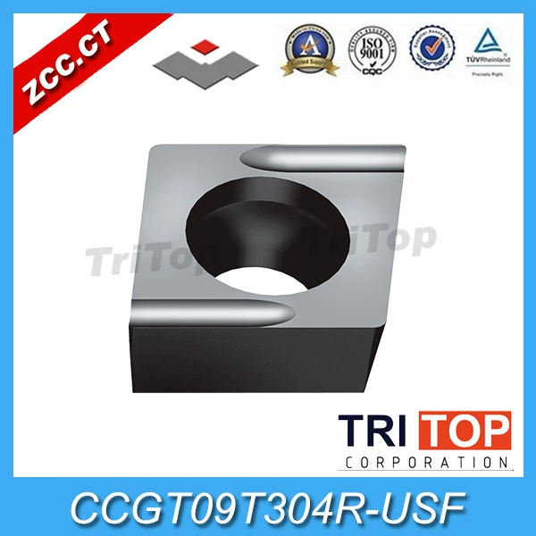 

10pcs/lot ZCC.CT nc-TIAIN coating YBG202CCGT09T304R-USF Cemented carbide general turning inserts
