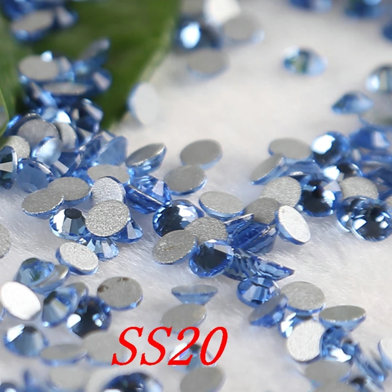 Светильник сапфировые Стразы 1440 Φ ss20 стразы с плоской задней стороной без
