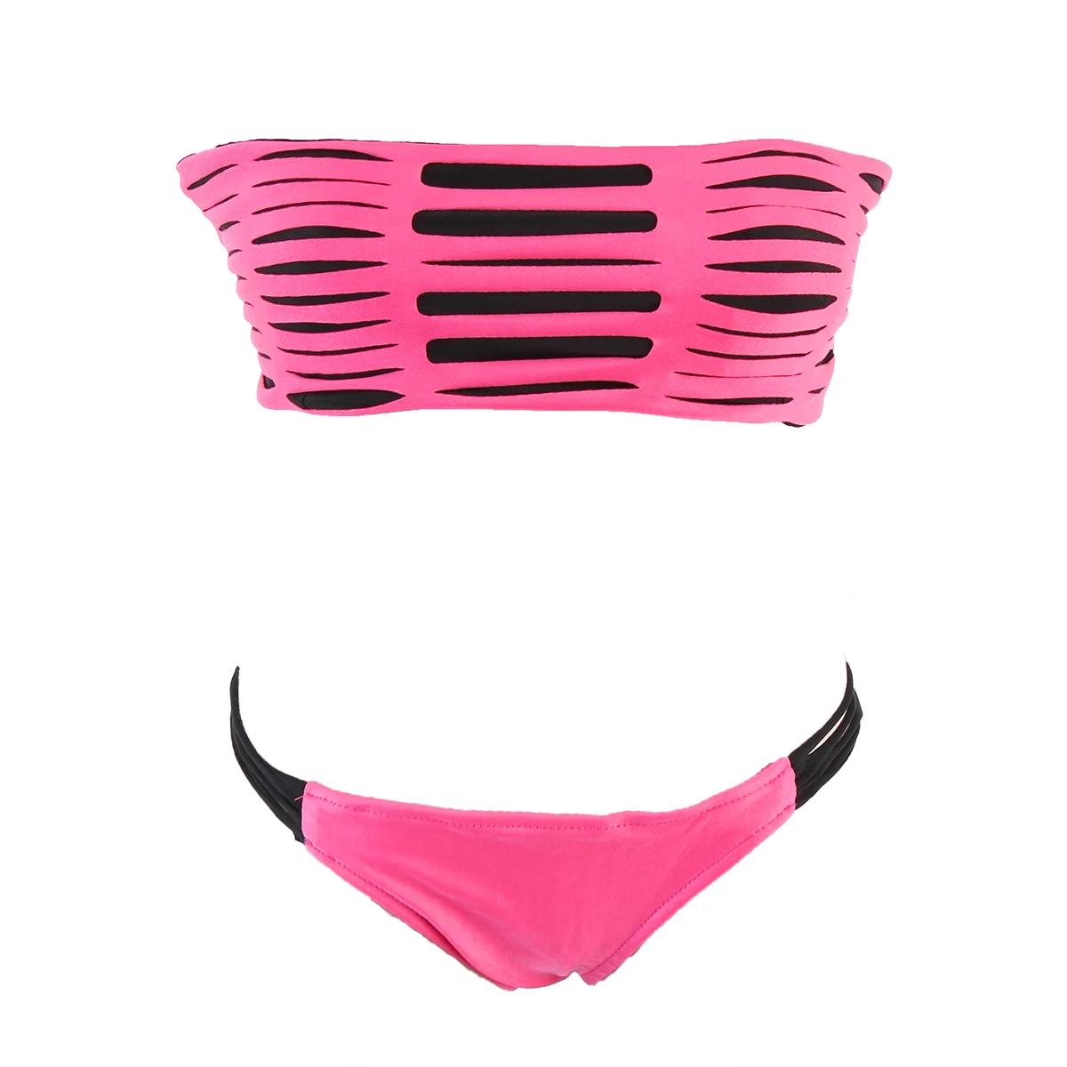 Сексуальный женский новый 2018 однотонный простой купальник бикини набор