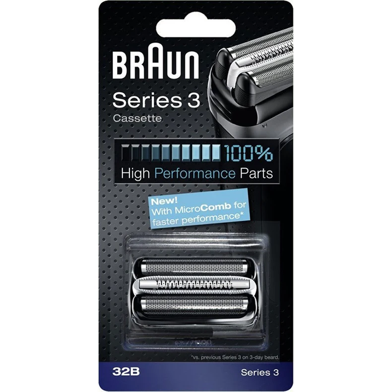 Braun 32 s/32B Сменная головка лезвия для 3 серии электрическая бритва моющаяся кассета