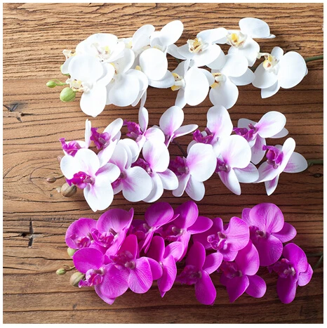

Wholesale 100pcs/Lot - Phalaenopsis Flower Real Touch Orchid Butterfly Flower Artificial Wedding Flower Party Event Office