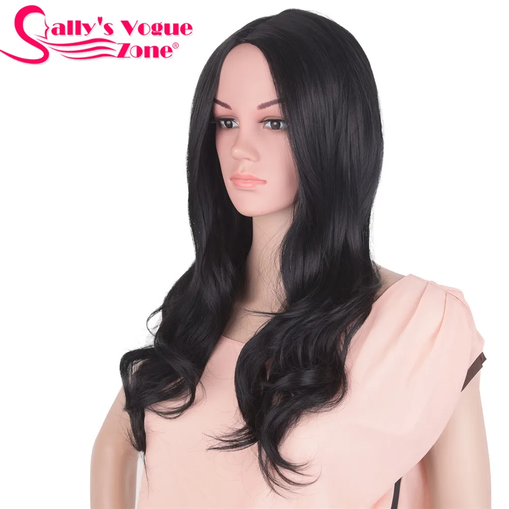 Sallyhair термостойкие 24 дюймов длинные волнистые косплей синтетические парики 280 г Омбре черный серый фиолетовый парик без кружева для женщин