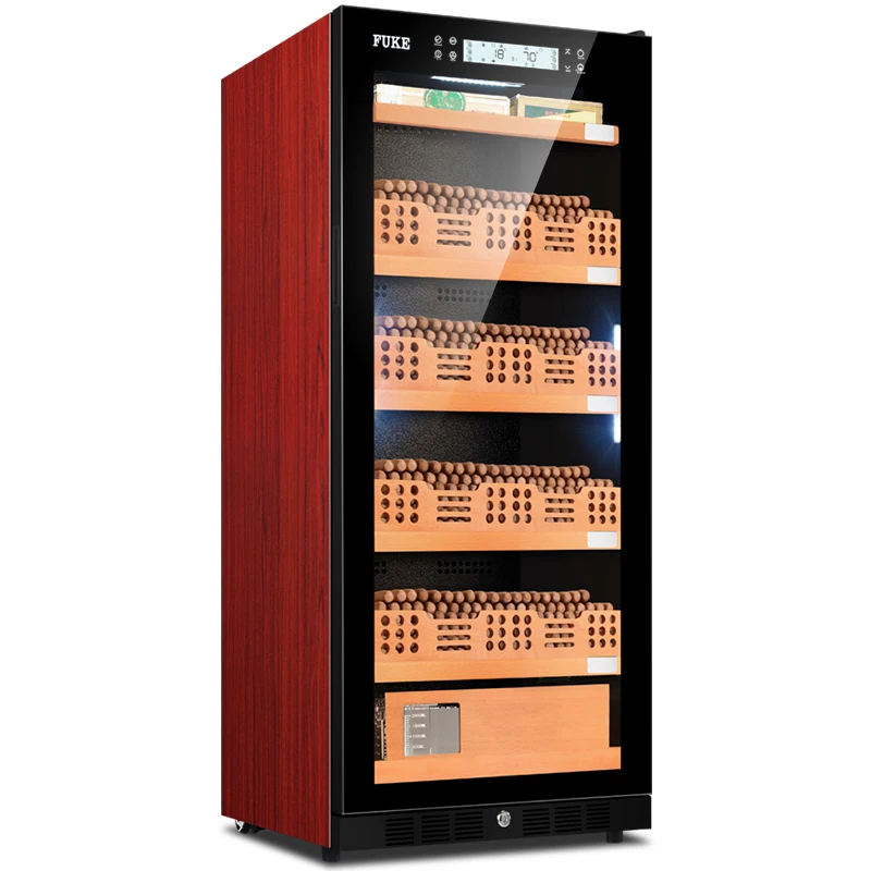 FUKE шкафчик для хранения сигар "humidor" led light humidor кулер шкафчик фирмы "humidor" Кедровый деревянный кулер для сигар FK-48C2