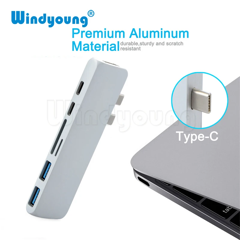 7 в 1 Daul USB 3,1 type C концентратор с 4K HDMI Thunderbolt 3 type C PD зарядный адаптер SD/TF кардридер USB 3,0 концентратор для MacBook