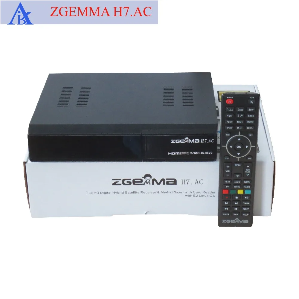 Спутниковый приемник ZGEMMA H7.AC 2 шт./лот 4K UHD с двумя DVB S2X + ATSC три тюнера Linux HEVC для