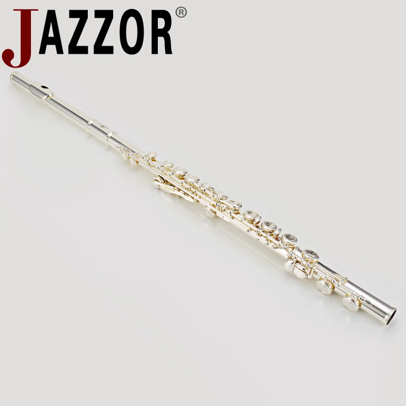 JAZZOR флейта JBFL-6248S оправа с плоскими 16 Закрытая отверстие белый-Медь покрытая