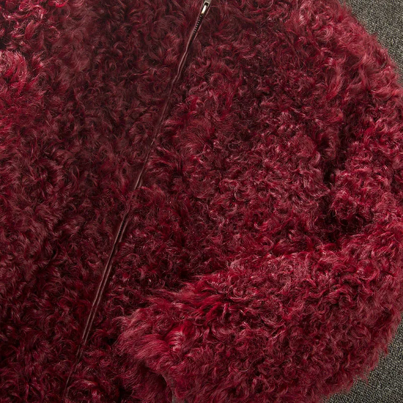 real lamb fur jackett 100%natural sheeps kin coats for women manteau femme hiver | Женская одежда