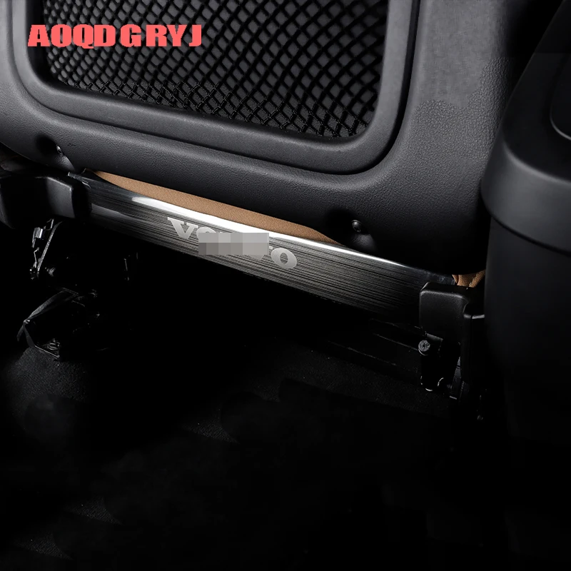 Автомобильный Стайлинг 2 шт. для volvo XC60- из нержавеющей стали заднего сиденья анти-kick отделочные полоски, декоративная панель наклейка