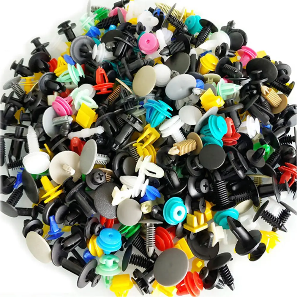 

500PCS Auto Car Mixed Fastener Clip Bumper Fender Trim Plastic Rivet Door Panel Hybrid Car Decoration Buckle