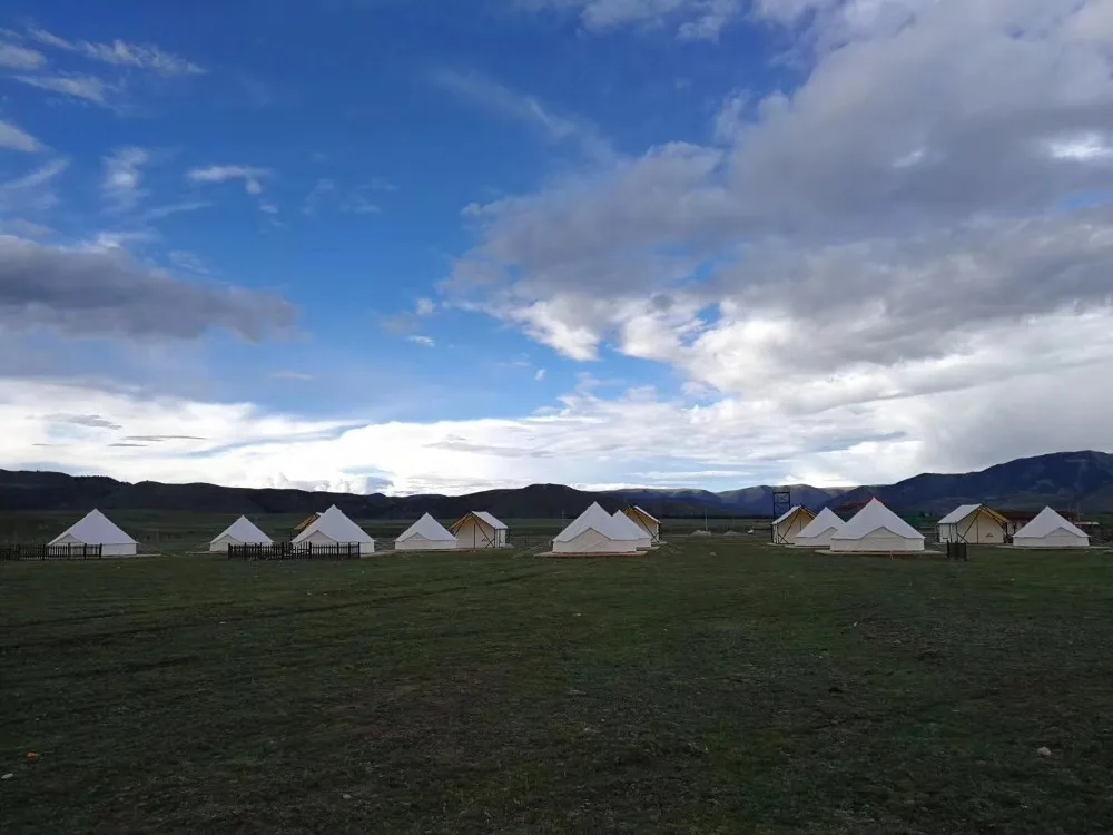 Glamping Палатка для семьи м 5 6 Оксфорд ткань водостойкий колокольчик