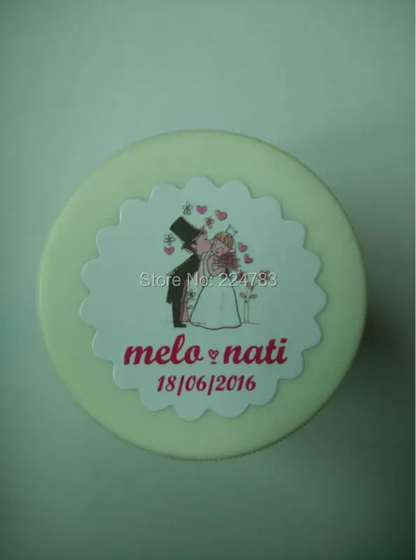 100 шт Свадебные самоклеящиеся бумажные наклейки конфетная коробка Свадебная