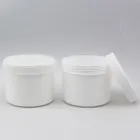 12X500 г пустой пластиковый контейнер с винтовой крышкой, белый черный большой контейнер для рта, банки для ухода за кожей, контейнер для порошковой бутылки