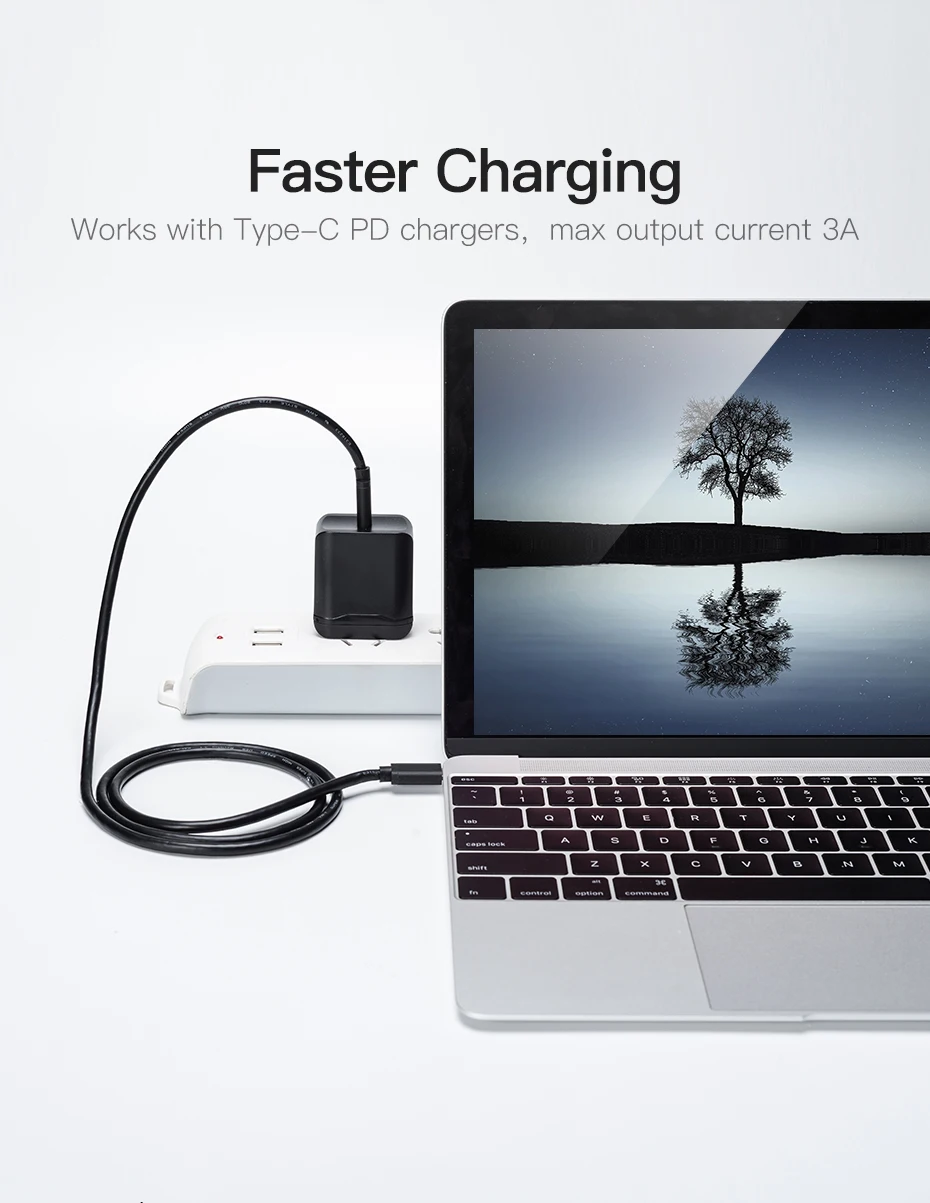 5 А USB C к Type кабель Мужской мужчине PD 100 Вт супер быстрый зарядный для передачи
