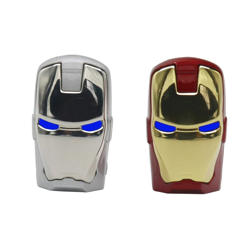 USB флэш-накопитель Мстители Железный человек Led Ручка Drive personalizado 64 Гб 16 Гб оперативной памяти, 32 Гб встроенной памяти, 8 Гб флешки флеш-накопитель USB флеш usb-накопитель
