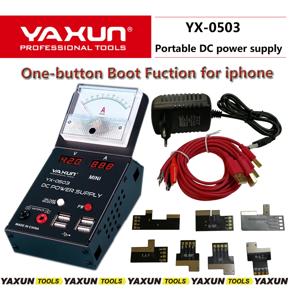 YX-0503 блок питания с одной кнопкой для iphone X/8G/7G/6G, 5V 3A мини-размер и мощность, Ремонт мобильных телефонов