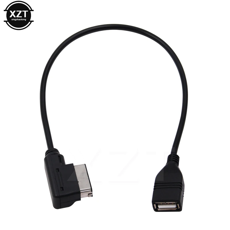 Black USB AUX AMI Audio Cable Music MDI MMI AMI to USB Female Aux Interface Data Adapter Wires For Audi Volkswage