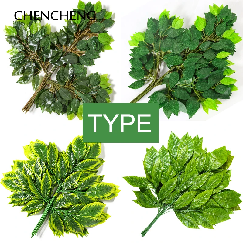 CHENCHENG 12 Pieces / Lot Artificial Plant Maple Leaf Fake Leaves Plastic Tree Branches Simulation Silk Home Fall Decoration |