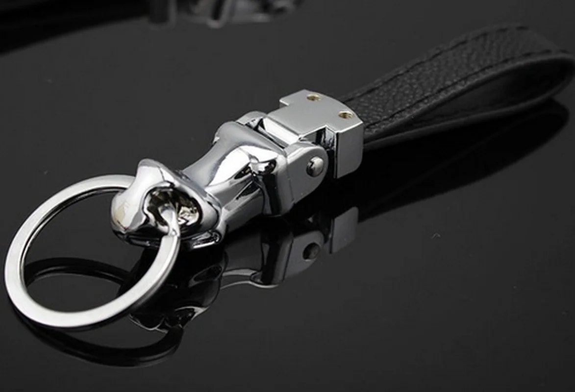 Съемная Jaguar пантера Пояса из натуральной кожи клип на ремень брелок Ключи кольцо