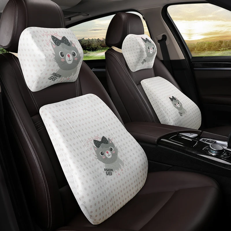 1 шт пены памяти мультфильм hello kitty милые автокресло подушки подголовника для шеи