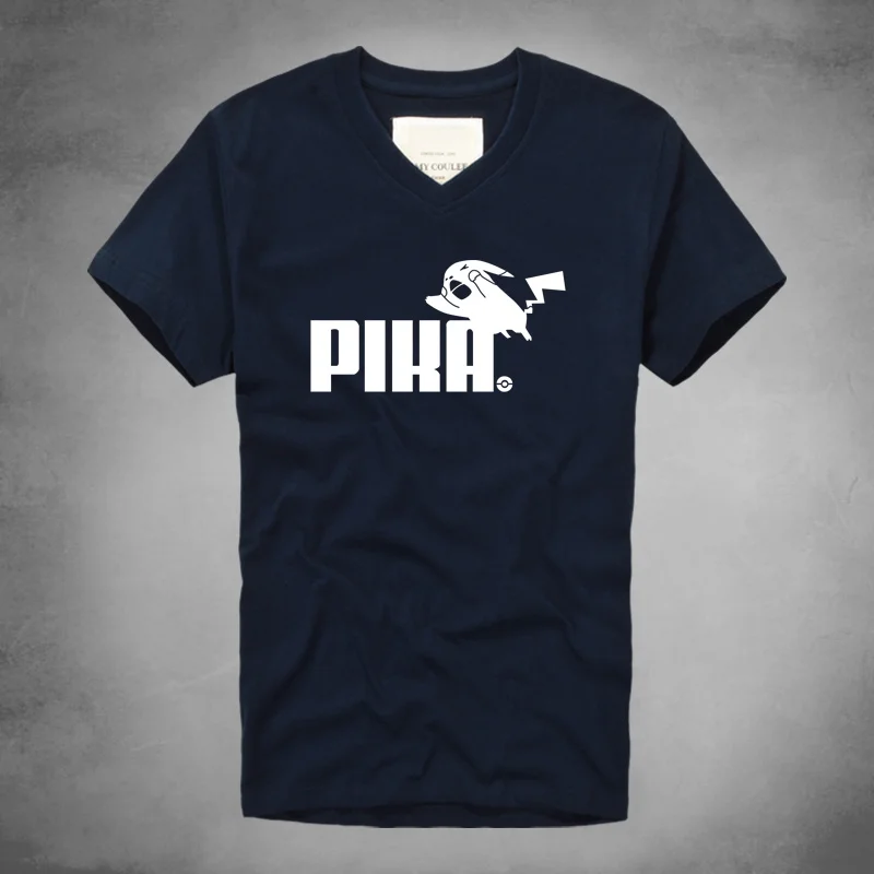 Японская футболка с героем комикса для мужчин забавным принтом Покемон Camisetas
