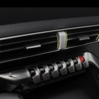 stainless steel for peugeot 3008 gt 5008 2017 2018 car air conditioner outlet decoration cover trim accessories car styling 1pcs