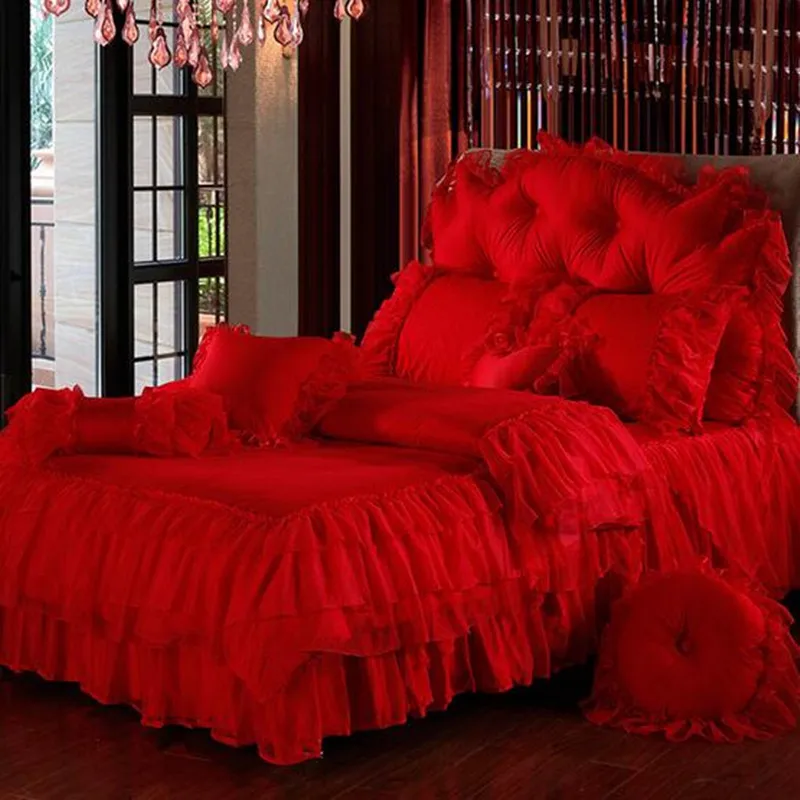 Модные жаккардовые шелковые комплекты постельного белья для принцессы queen king 4 шт