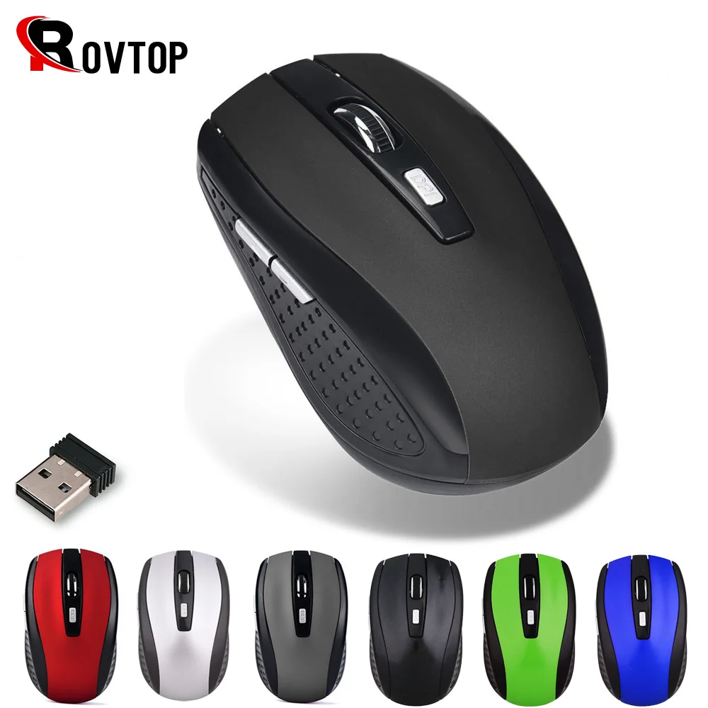 Rovtop 2 4G беспроводная мышь Портативная оптическая 6 кнопок 1200 точек/дюйм мыши для