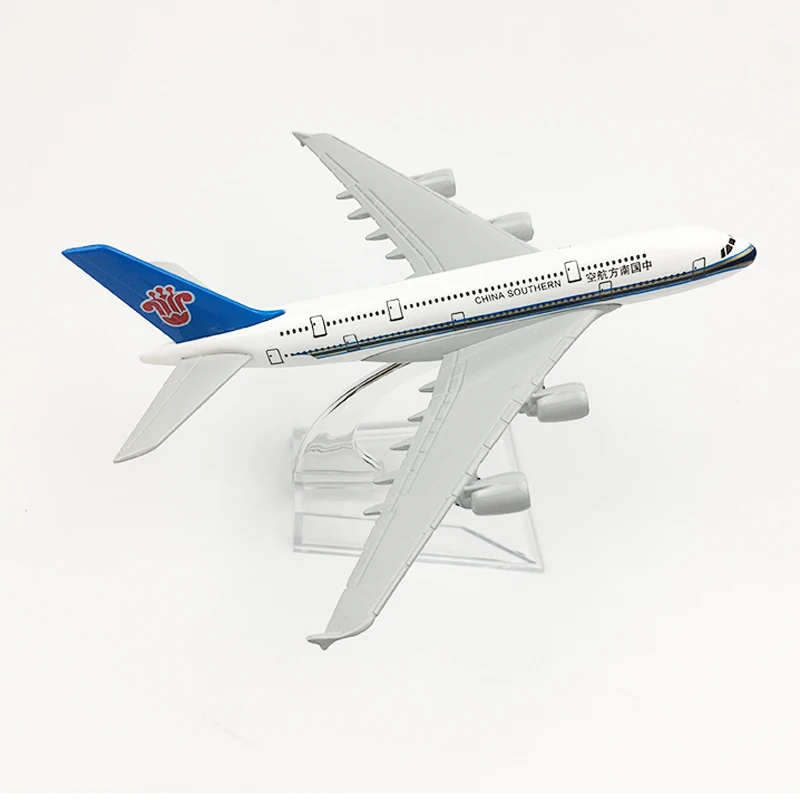 Китай Southern Airlines модель аэроплана Airbus A380 самолет 16 см металлический сплав литье