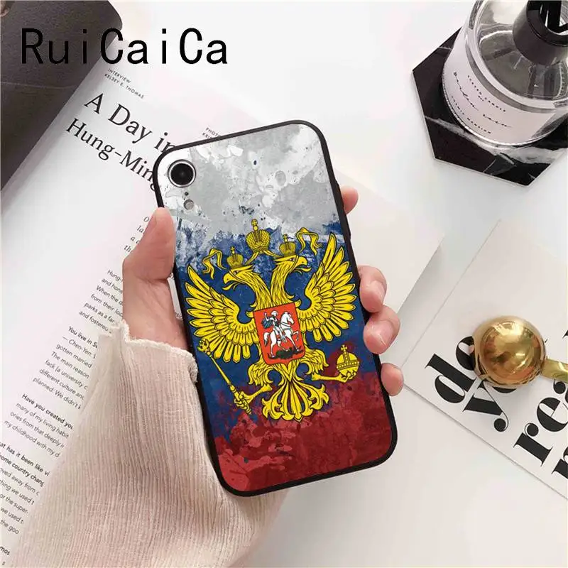 Ruicaica Russian flag national emblem Newly Arrived Black Phone Case for iPhone 8 7 6 6S 6Plus X XS MAX 5 5S SE XR Fundas Cover | Мобильные
