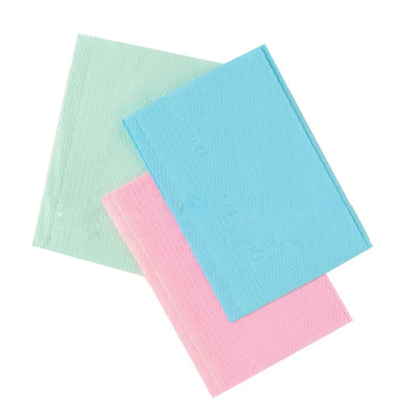 

125pcs Disposable Neckerchief Medical Paper Scarf Tissue Bib Pad Dental Double Layer Water-resistant Sheets Tattoo Accessories