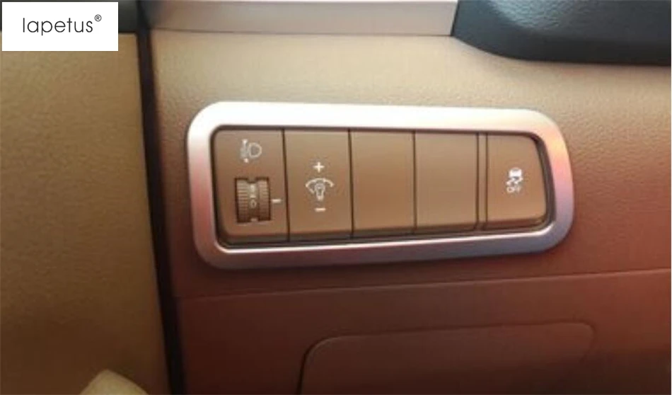 Аксессуары Lapetus подходят для hyundai Tucson- ABS Передние фары лампы переключатель кнопка рамка литья крышка комплект отделка