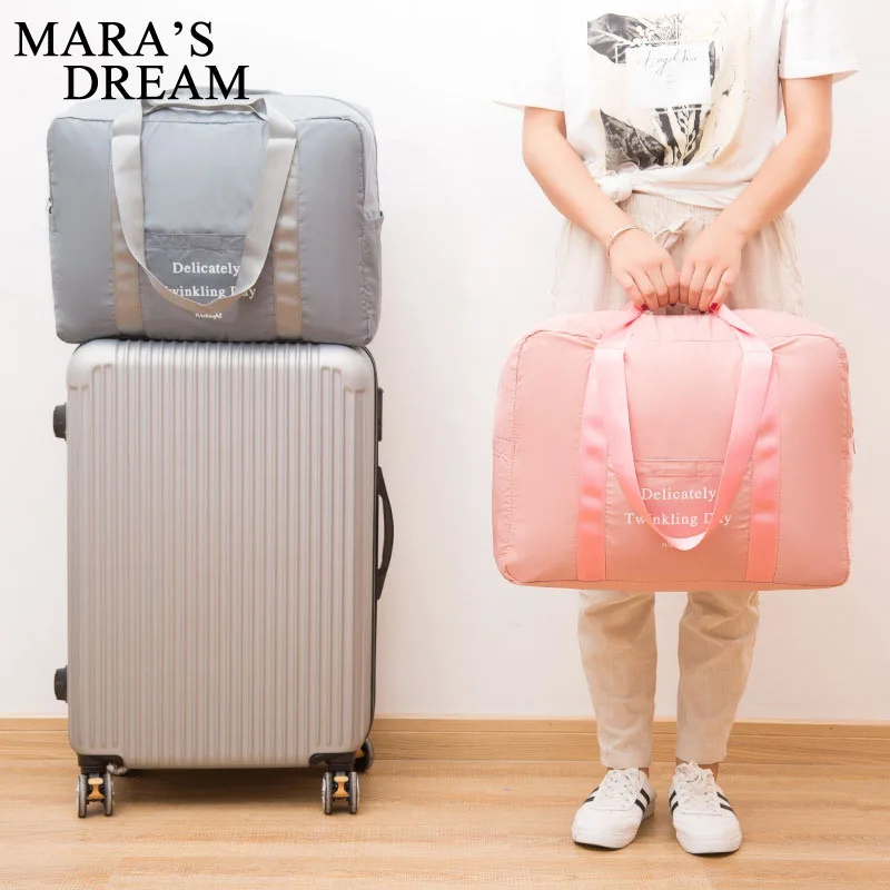 

Mara's Dream Women travel bag large capacity folding travel polyester Women bag fashion printing Men and Women storage bag