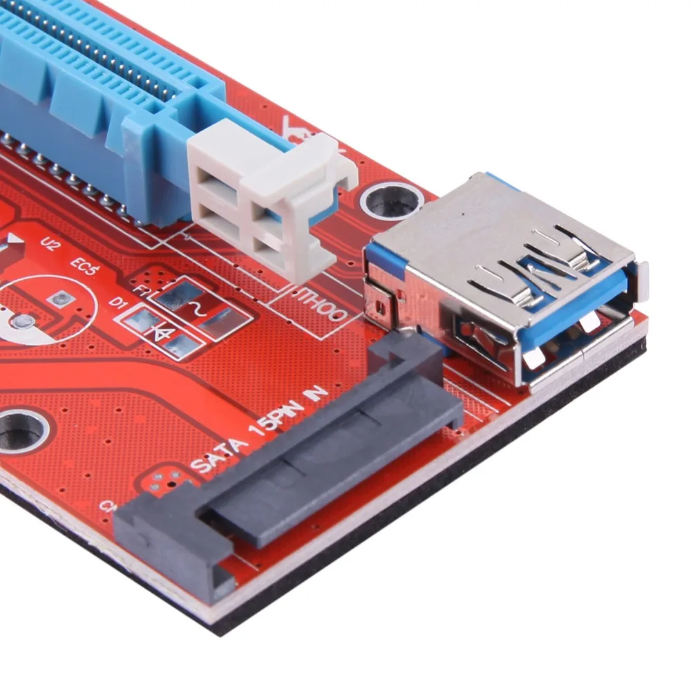 60 см PCEI64P N03 007S PCI E Riser Card Express 1X 16X USB 3 0 плата адаптера Удлинительный кабель провод