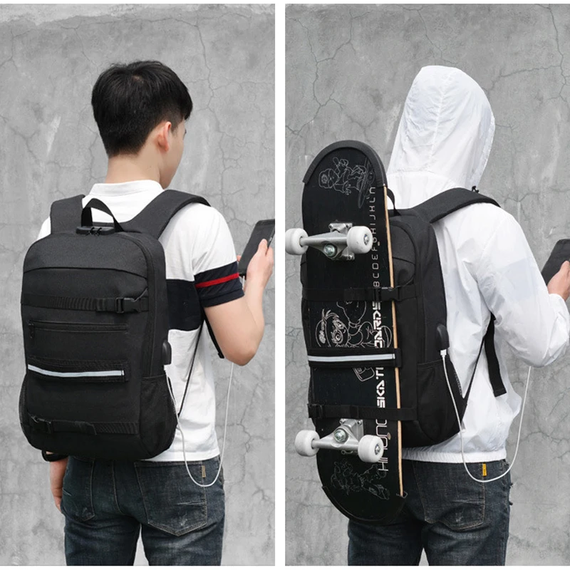 

Men Backpack Anti Theft Laptop Rucksack USB Charging Teenager Boys Skateboard Bag Waterproof School Bags Escolar Mochila XA101ZC